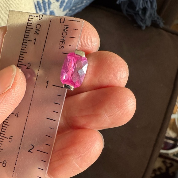 Sterling Pink Topaz Earrings - Picture 6 of 6